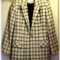 Coat Women Jacket Caché eggshell black gold metallic checker black gold