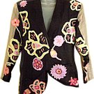Designer Clothes Jacket Clubwear OOAK Petra Bloch Design Italy Application sz 8