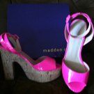 Madden Girl Barronn Platforms in Neon Pink