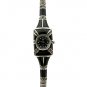NICE 925 Sterling Silver With Natural Black Onyx With Marcasite Women's Watch, RPMM-W136