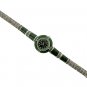 NICE 925 Sterling Silver With Natural Green Aventurine With Marcasite Women's Watch RPMM-W138