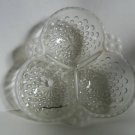 Moonstone Hobnail Triple Divided Trinket Tray-Hocking Glass