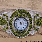 Elegant Protective Charm Colorful CZ Crystal Bracelet Bangle Cuff Watch G17a_B