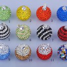 Wholesale jewelry 1pc 925 sterling silver Czech crystal ball pendant 20mm