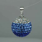 Wholesale jewelry 1pc 925 sterling silver Czech crystal ball pendant C11
