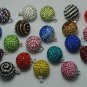 Wholesale jewelry 1pc 925 sterling silver Czech crystal ball pendant C09