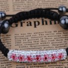 Shamballa Bracelets Micro Pave CZ Crystal Long tube bending beads bracelet cg104