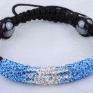 Shamballa Beads bracelet Micro Pave CZ Disco Long tube bending CG1201