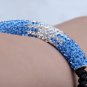 Shamballa Beads bracelet Micro Pave CZ Disco Long tube bending CG1201