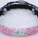 Shamballa Beads bracelet Micro Pave CZ Disco Long tube bending CG1001