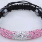 Shamballa Beads bracelet Micro Pave CZ Disco Long tube bending CG1001