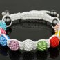 NEW Shamballa Bracelets 10MM Micro Pave CZ shambhala Bead BRACELET NICE -BLb913
