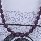 Shamballa necklace 10MM Micro Pave Disco CZ shambhala Bead(37pcs) Sne17