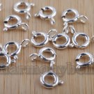 Wholesale 10PCS 925 sterling Silver Spring buckle Necklace accessories 5.5mm