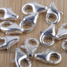 Wholesale 10PCS 925 sterling Silver Lobster clasp Necklace accessories 12mm