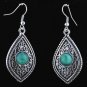 Tibet silver howlite luckly turquoise choker necklace AND earrings GT3d_B