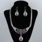 Tibet silver howlite luckly turquoise choker necklace AND earrings GT2a_B