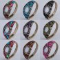 Elegant Protective Charm Colorful CZ Crystal Bracelet Bangle Cuff Watch G06g_B