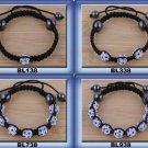 wholesale Shambhala Bracelets 10MM Micro Pave CZ shamballa Bead BRACELET BL38