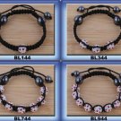wholesale Shambhala Bracelets 10MM Micro Pave CZ shamballa Bead BRACELET BL44