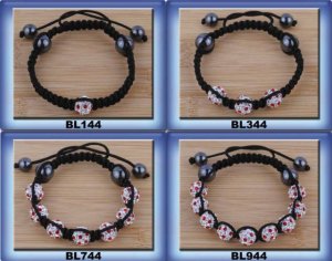 wholesale Shambhala Bracelets 10MM Micro Pave CZ shamballa Bead BRACELET BL44