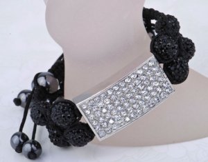 HOT Shamballa Micro Pave CZ Disco Crystal 10mm shamballa Beads bracelet BL606