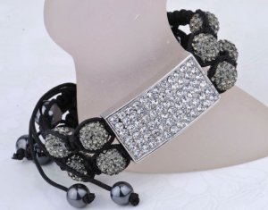 HOT Shamballa Micro Pave CZ Disco Crystal 10mm shamballa Beads bracelet BL604