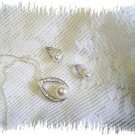 Avon Milla Silvertone /Faux Pearls/Rhinestone Set