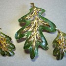 Vintage Jewelry - Sarah Coventry Enchanted Forest Brooch & Earrings 1960's