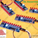 6x LED Light Chaser Follower Sequencer Scroller Assembled KIT NE555 CD4017 USA