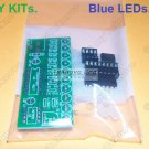2x BLUE LED Light Sequencer Chaser Follower Scroller DIY KIT NE555 CD4017-Type-3