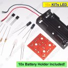 10x LED Flasher KIT DIY [Basic Transistor LED Flash Strobe] w/ LED Lights - USA