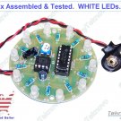 2x ASSEMBLED Round WHITE Diffused LED Chaser Scroller DIY KITs 5-12V - USA