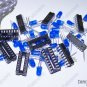 5x LM3915 IC Bargraph Driver + 5x Sockets + 50x BLUE WET Diffused 5mm LED - USA