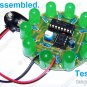 2x ASSEMBLED Round JUMBO Green LED Chaser Scroller DIY KIT NE555 CD4017 - USA