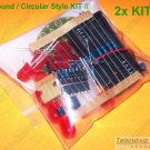 2x ROUND JUMBO RED LED Follower Scroller Chaser DIY KIT NE555 CD4017 - USA