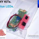 x2 BLUE LED Light Chaser Sequencer Follower Scroller DIY KIT NE555 CD4017 - USA
