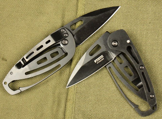 Black Skeleton Design EDC Pocket Folding Knife with Box, Can Use as ...