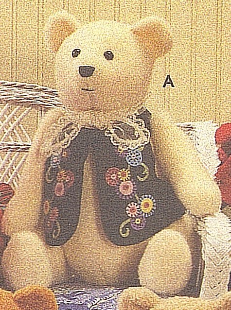 simplicity one size stuffed bears with clothes pattern