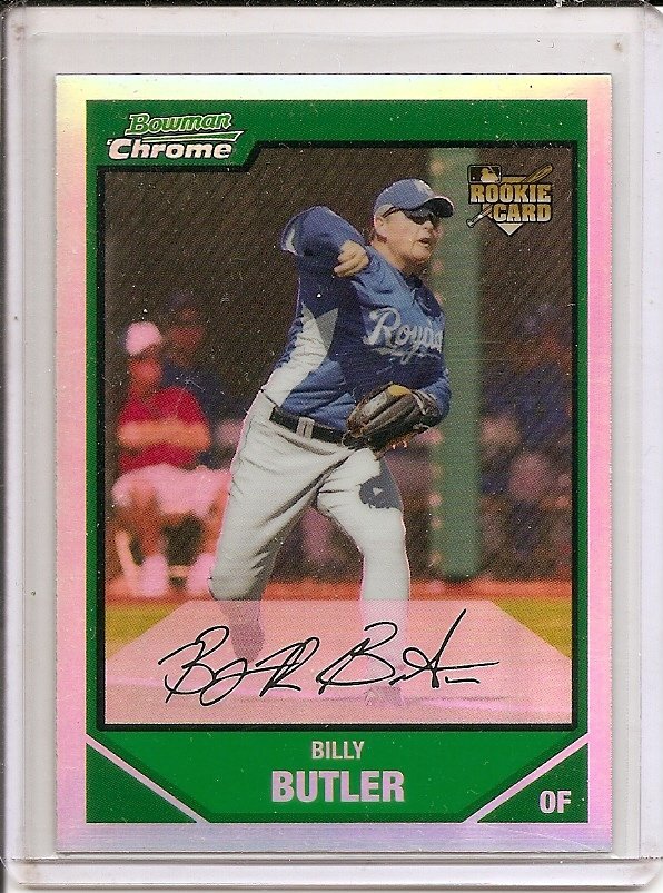 BILLY BUTLER 2007 Bowman Chrome Draft REFRACTOR ROOKIE CARD RC Royals