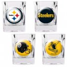 PITTSBURGH STEELERS 4 PC SHOT GLASS SET
