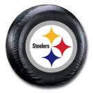 Pittsburgh Steelers Black Logo Tire Cover - Size Large