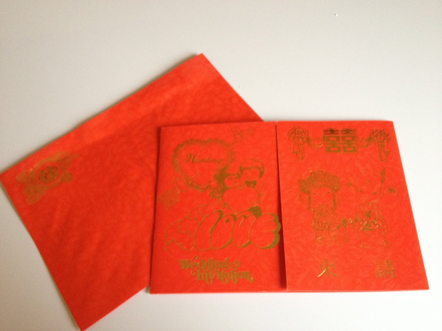 25 Chinese Wedding Invitation with Envelope