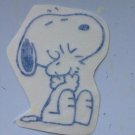 Snoopy With Woodstock Vinyl Sticker (Blue)