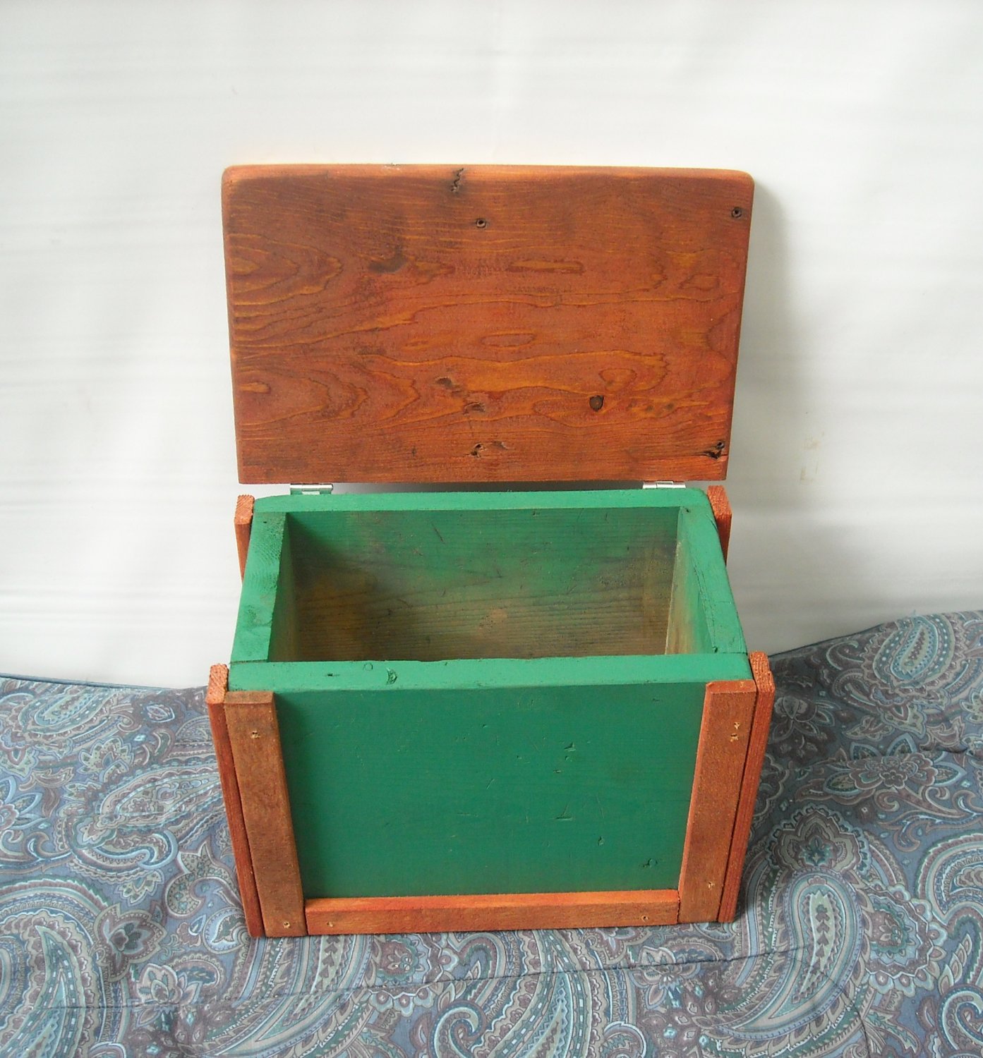 toy box with sliding chalkboard doors