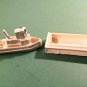 N-Scale Lg. Tug  Boat & Barge kit, white