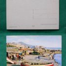 NAPOLI ITALY FISHING BOAT TOWN VIEW VINTAGE POSTCARD
