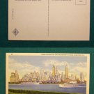 LOWER MANHATTAN FROM GOVERNORS ISLAND VINTAGE POSTCARD