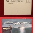 Early Moonlight Train Great Salt Lake Ogden Utah View Old VINTAGE POSTCARD PC