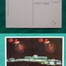 FIREWORKS OVER SCIENCE MUSEUM CHICAGO VINTAGE POSTCARD